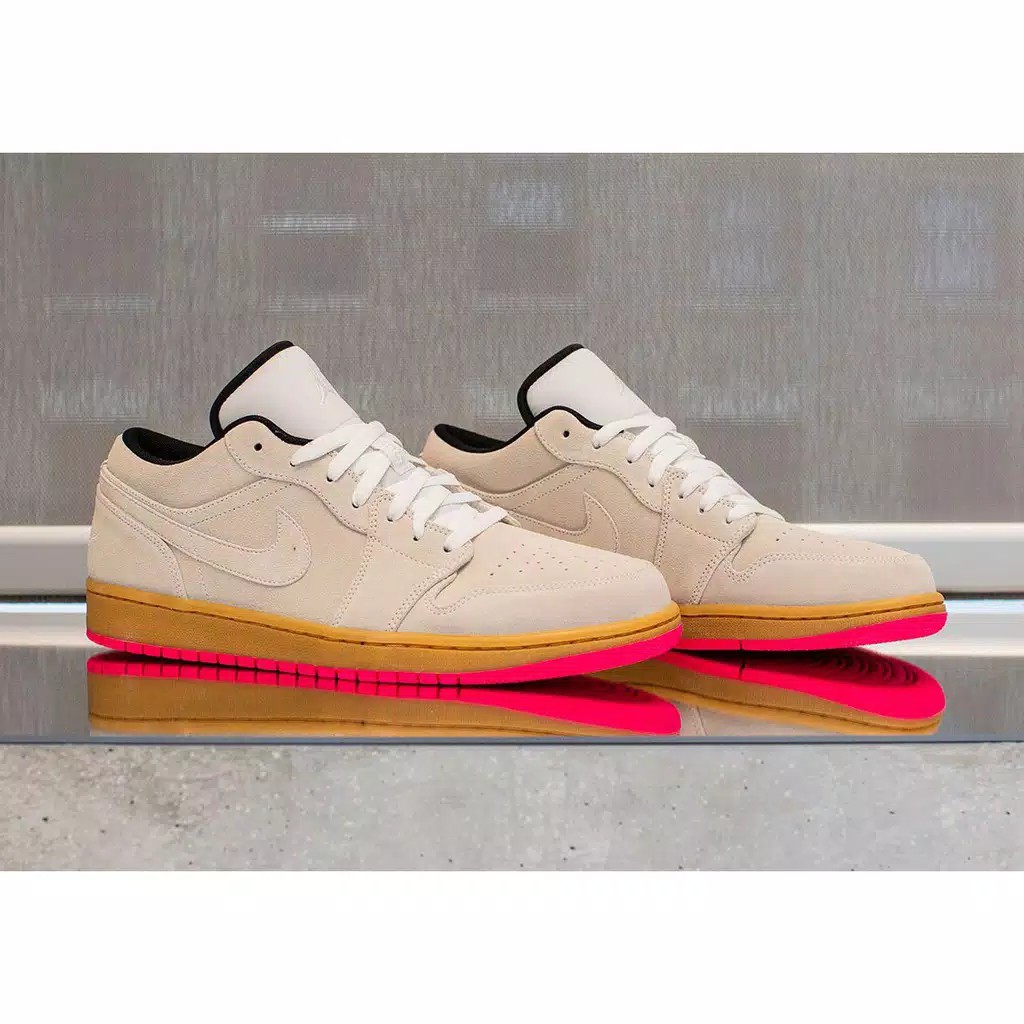 air jordan 1 low white gum hyper pink