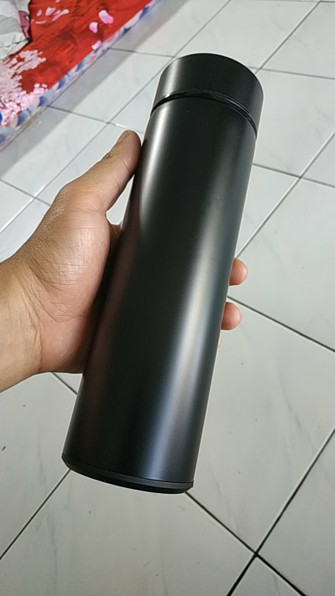 [hitam] Termos Tabung Polos 500ml / Tumbler Botol Vacuum Souvenir Bt26