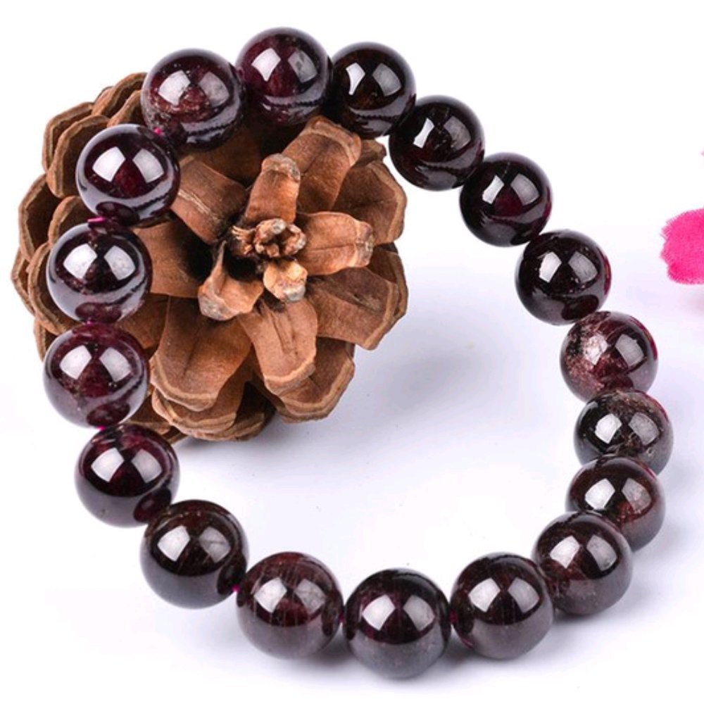 GELANG NATURAL RED GARNET MEWAH DAN TERMURAH 10MM