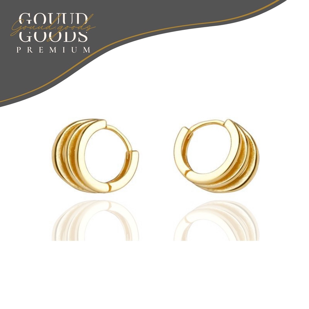 Triple Hoop Earrings / Anting Titanium / Anting Wanita / Anting Anti Karat