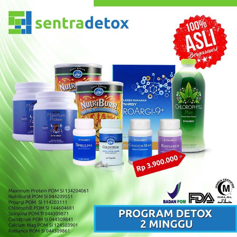 Premium Detox 2 Minggu sentra detox synergy