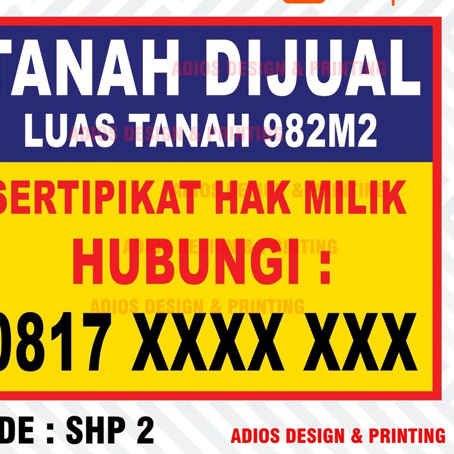 ☇ Spanduk untuk Rumah / Disewakan / Dikontrakan / Dijual Tanah ☞