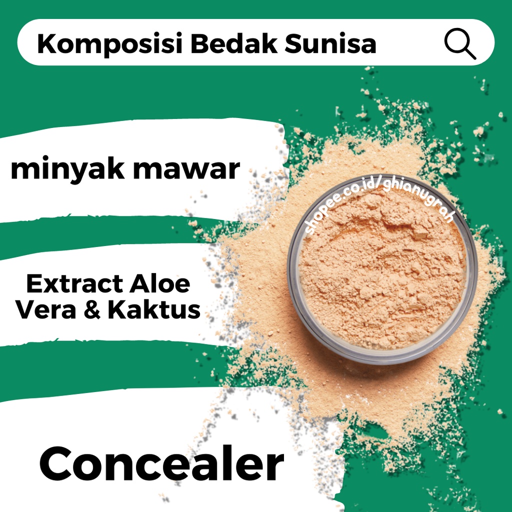 Bedak Padat Glowing Anti Air Dan Tahan Lama Sunisa Cushion Waterproof Pemutih Wajah Flek Hitam Bpom Ertos Compact Baked Powder Ivory White Original 100% Bpom