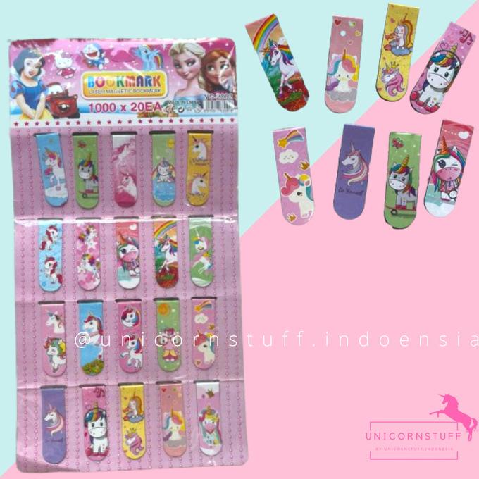 

Pembatas Buku Unicorn Berbahan Magnet Anak Notebook Diary Journal