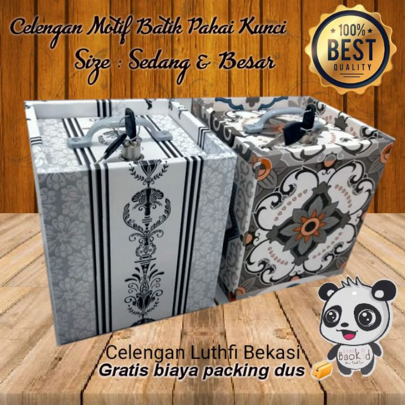 Celengan Karakter Motif Batik Besar Pakai Kunci - Kado Pernikahan
