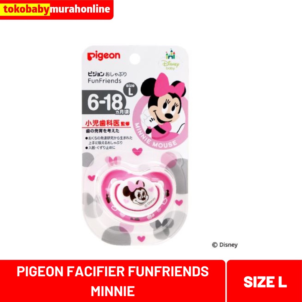 PIGEON PACIFIER FUNFRIENDS MINNIE SIZE L 050254 / EMPENG BAYI