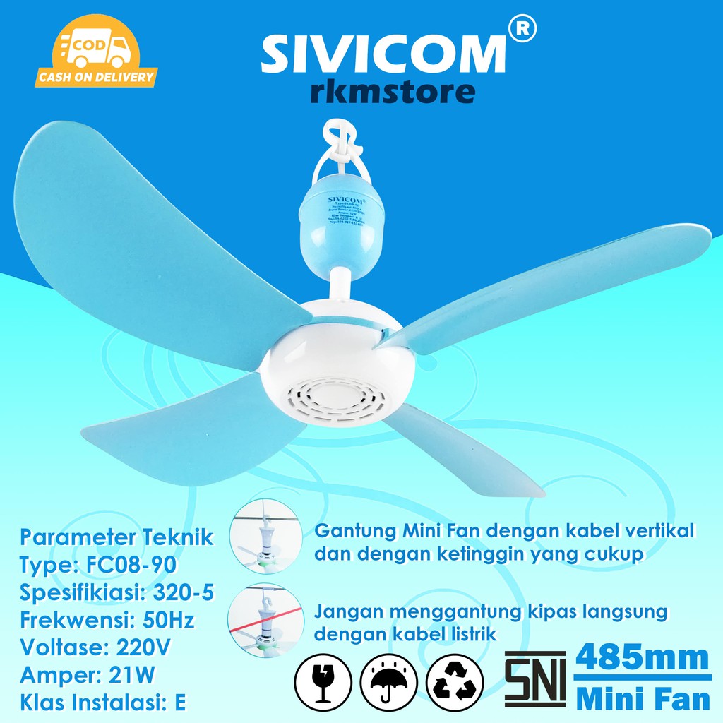 Kipas Angin Gantung SIVICOM 4baling 12watt