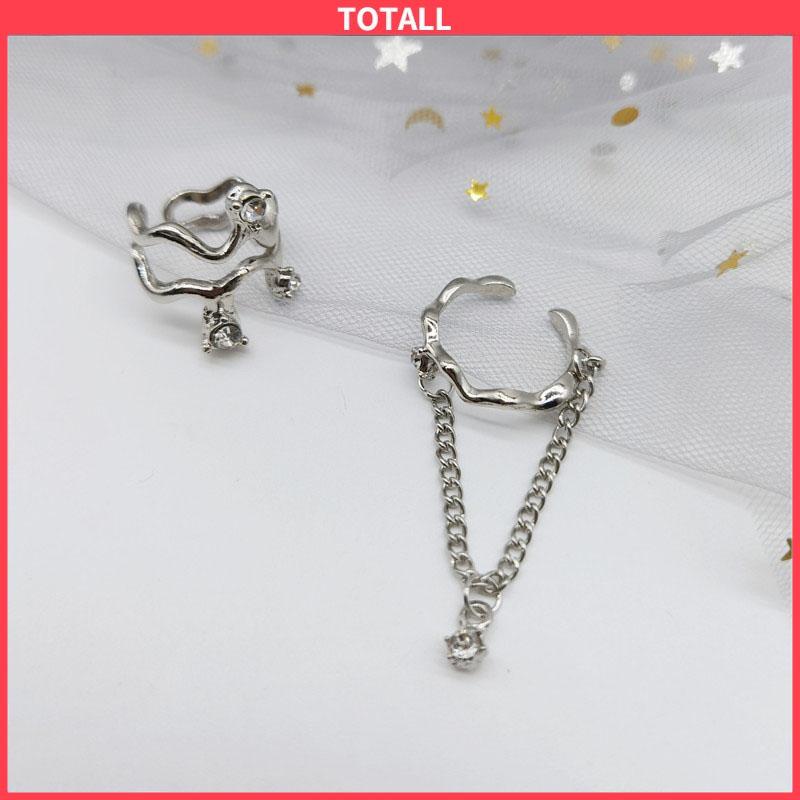 COD 2pcs Cincin Model Gelombang Tidak Teratur Adjustable Untuk Wanita-Totall