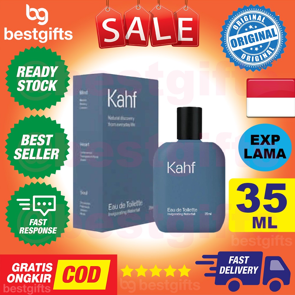 KAHF EAU DE TOILETTE INVIGORATING WATERFALL PARFUM PRIA BADAN WANGI TAHAN LAMA PERFUM LAKI PERFUME 35 ML