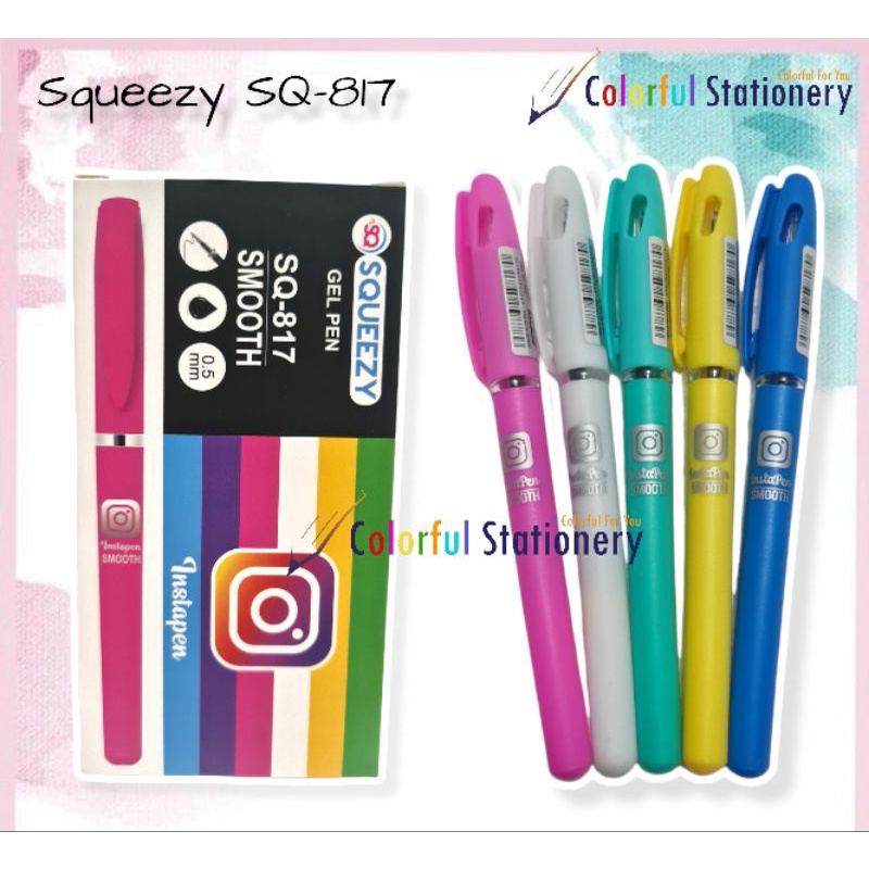 

Pulpen / Ballpoint / Pen Gell SQUEEZY SQ-817 (12 Pcs)