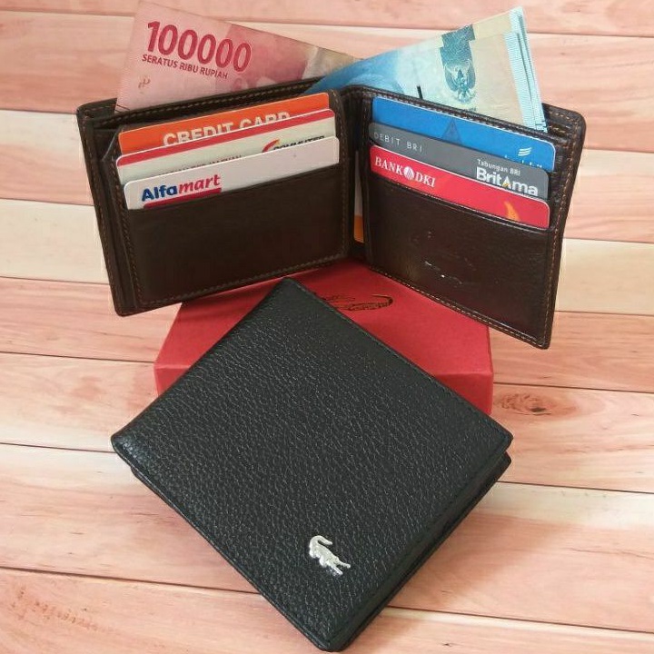 DOMPET PRIA/DOMPET KULIT MOTIF JERUK LOGO Crocodile