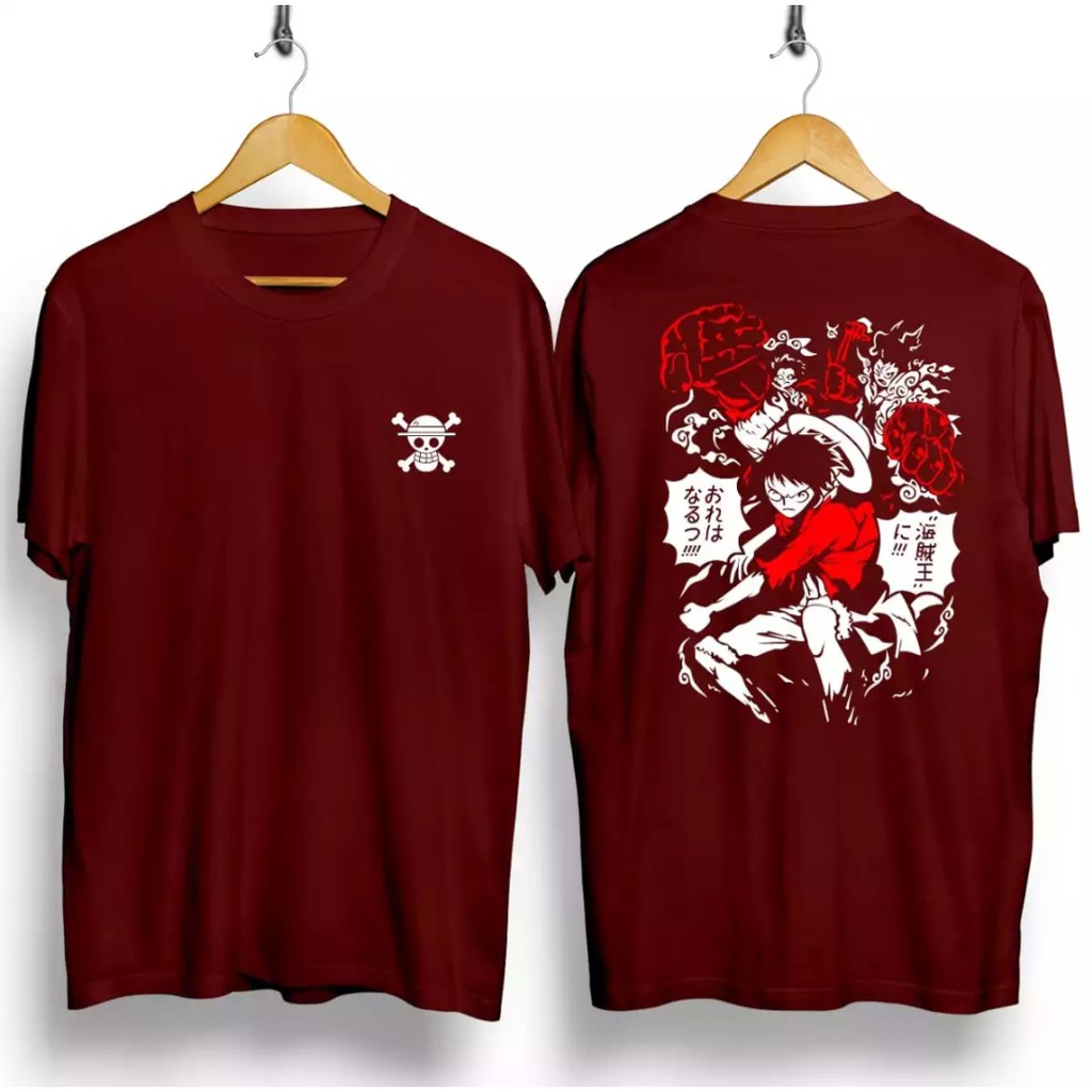 KAOS LUFFY ONE PIECE FIGHT BAJU DISTRO ANIME KEKINIAN KAOS ONE PIECE