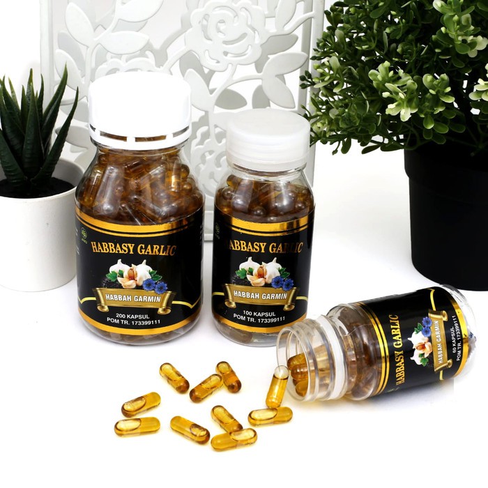 HABBASY GARLIC isi 100 kapsul HABBATUSAUDA PLUS GARLIC