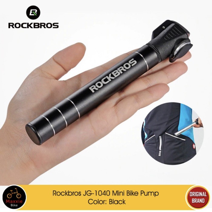 Rockbros Pompa Sepeda mini 100 psi Bike Portable mini pump JG-1040