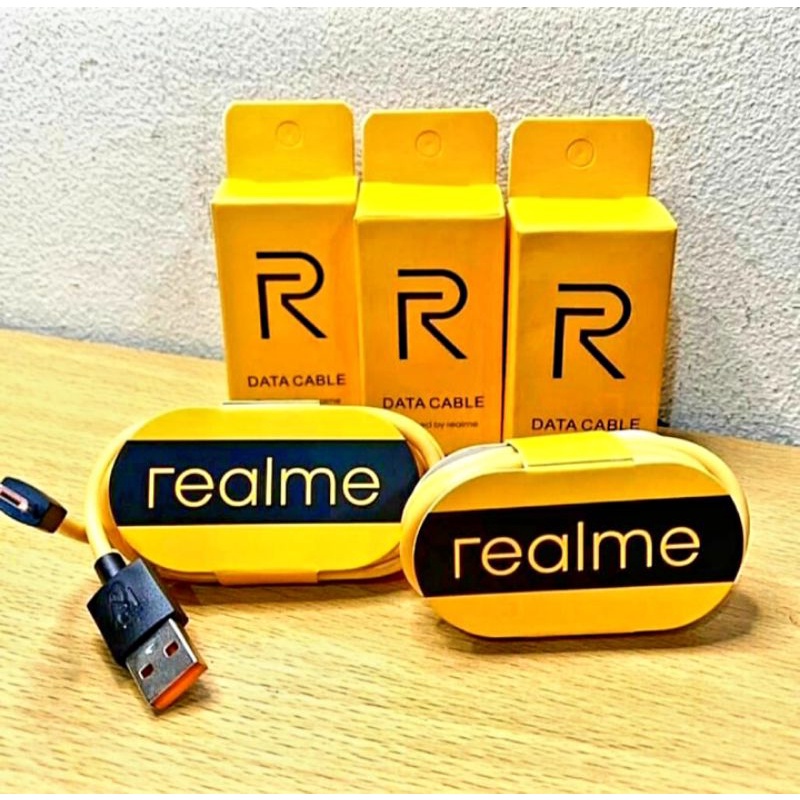 Kabel Data Realme Micro USB Fast Charging peking kotak kecil.