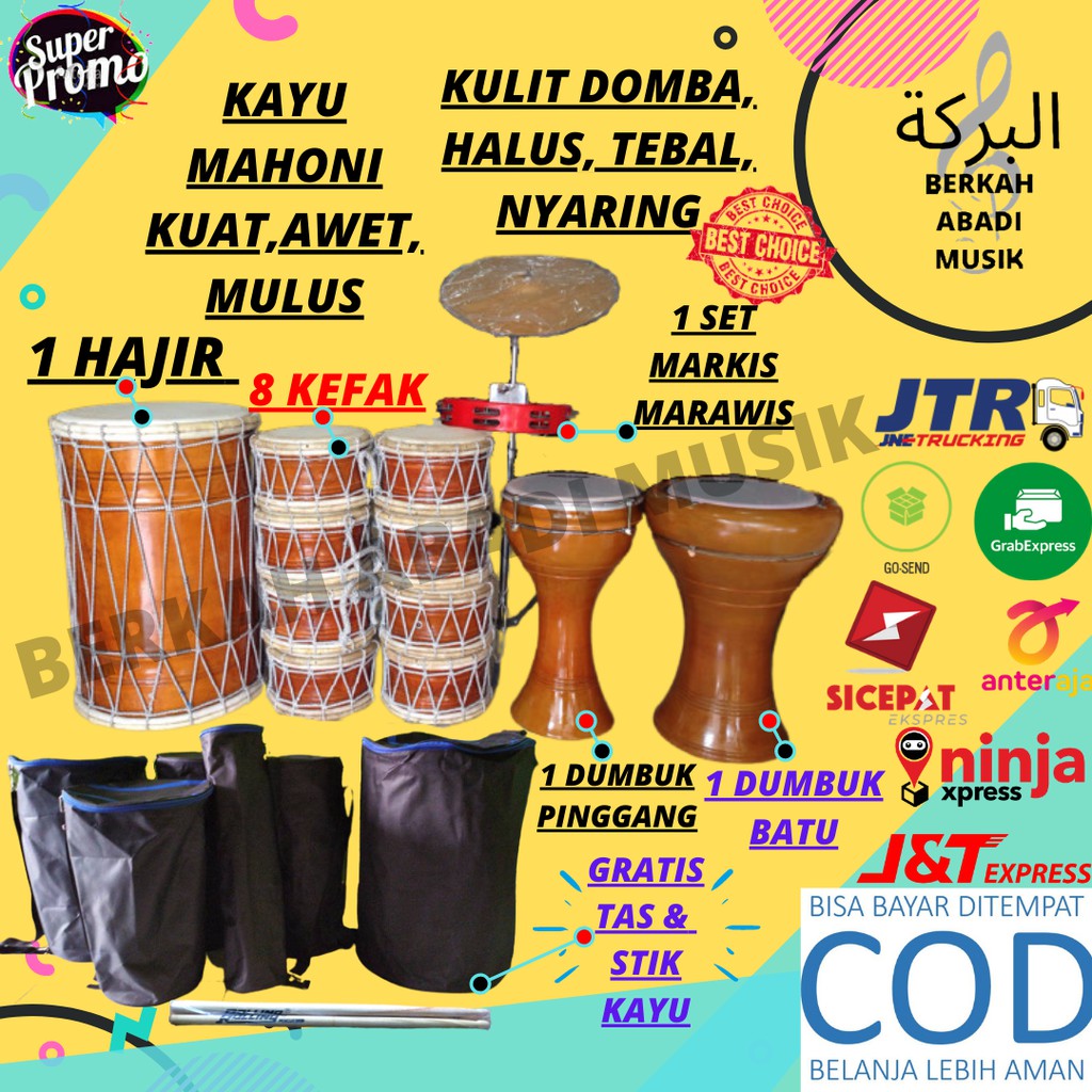 Alat Marawis lengkap alat marawis 1 set alat marawis set alat marawis full set alat musik marawis 1 