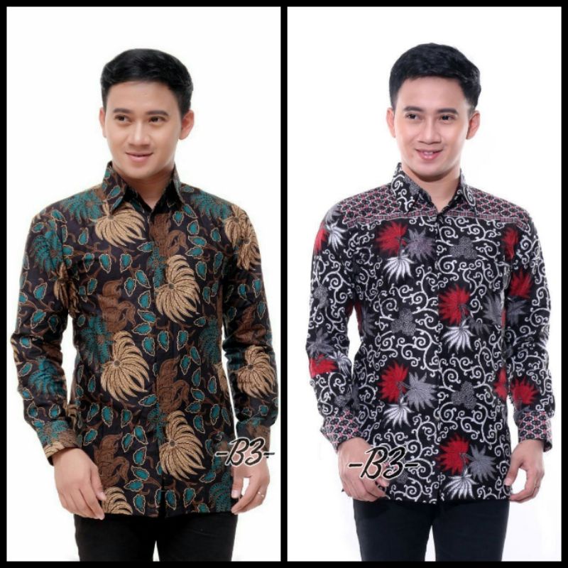 baju pekalongan kemeja panjang motif batik