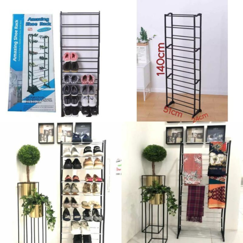 (COD)Amazing Shoes Rack/Rak Sepatu 10 tingkat/Rak Hijab/Rak Serbaguna