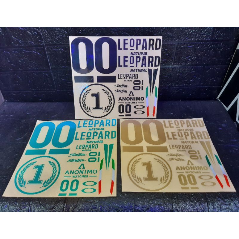 STIKER HELM KYT TTC LEOPARD /RED BULL