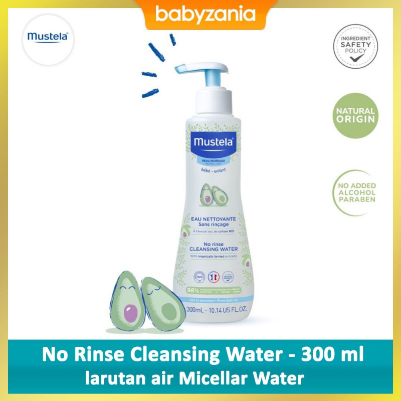 Mustela No Rinse Cleansing Water Pembersih Bayi Tanpa Bilas - 300 ml 