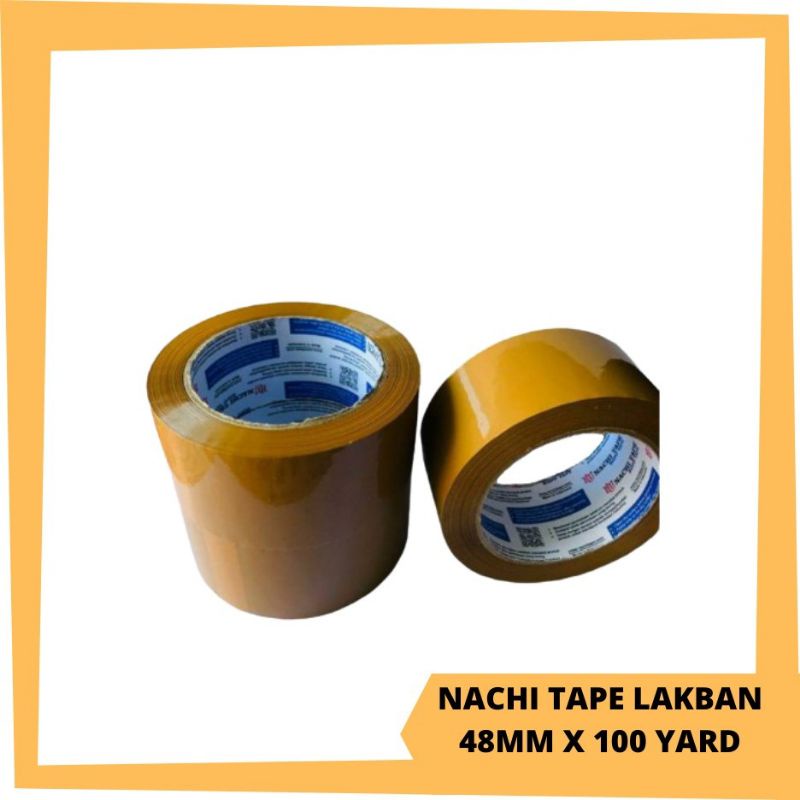 

Nachi Tape Lakban 48 mm Coklat Plakban Bening 48mm 100 Yard solasi Murah