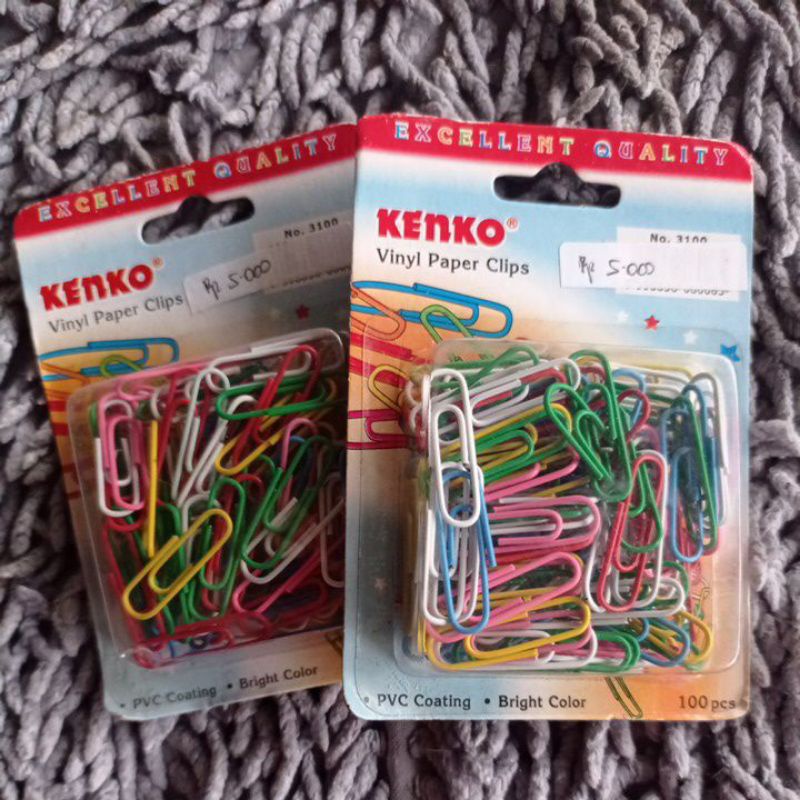 

Vinyl Paper Clips Kenko warna warni isi 100pcs