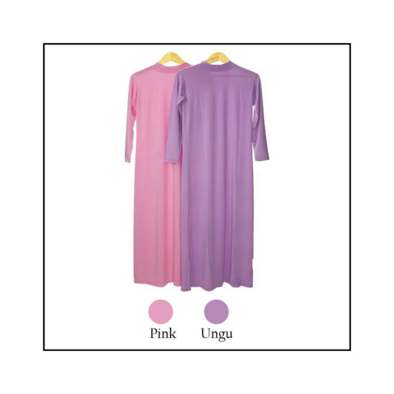 Inner Dress Lengan Panjang Balon Iner Gamis Polos Spandex