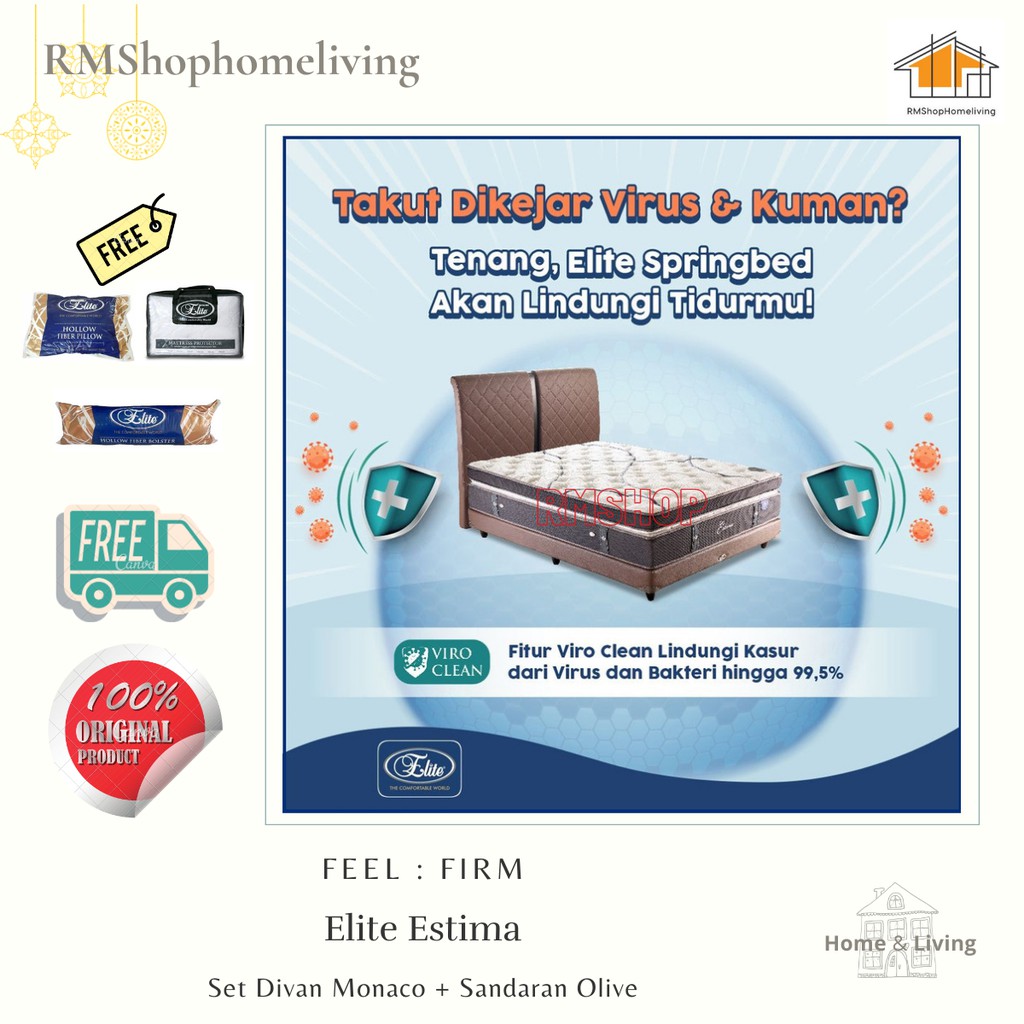 SET Kasur ELITE ESTIMA Uk. 200 X 160