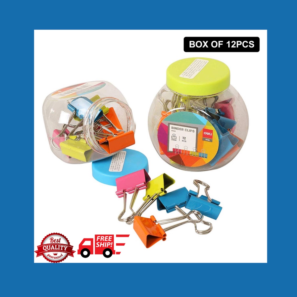 

BINDER CLIP 8559 25MM COLORED (ISI 12PC)
