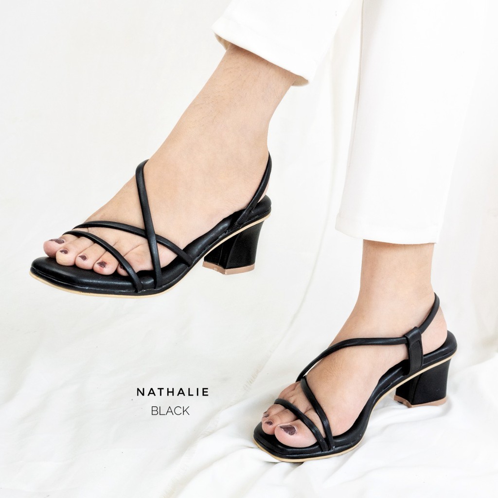 Bellashoesjkt Nathalie Heels Wanita-Hitam