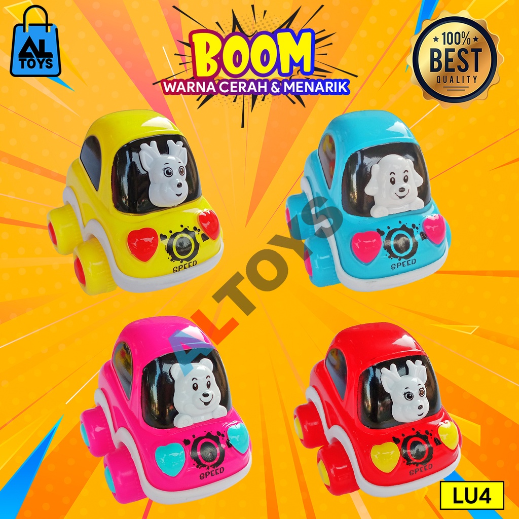 Mainan Anak Mobil Kartoon Set Lucu The Happy Team LU04