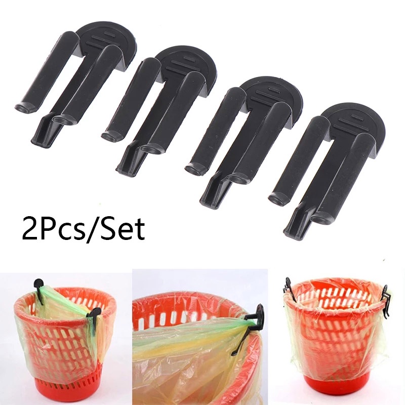 2pcs Klip Holder Kantong Sampah Bahan Plastik Anti Slip