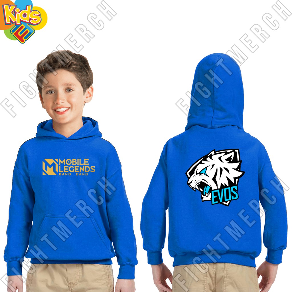 Jaket Sweater Hoodie Anak Mobile Legends Evos Esports
