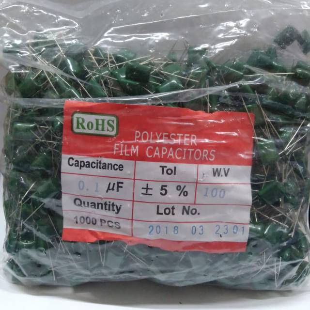 Mylar 104 100V min 1000pcs