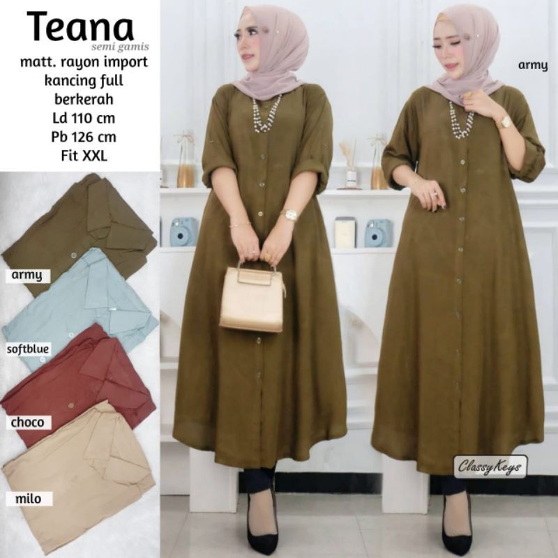 TEANA TUNIK ATASAN RAYON / LONG TUNIK KATUN