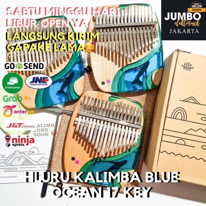 Tuk Kalimba 17 Key Hluru Ocean Wood Resin Kalimba 17 Keys Thumb Piano Ori - 17 Keys