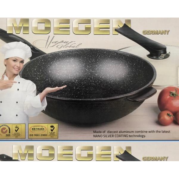 Wok Pan Moegen Germany Marble Coating 30 Cm