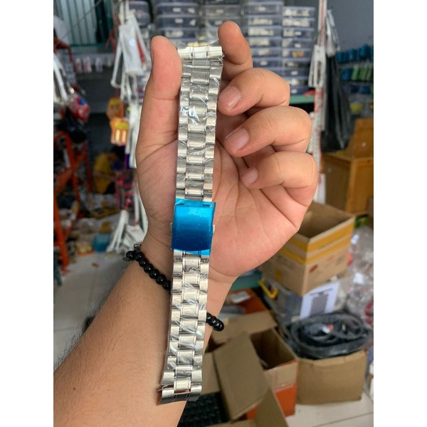 Strap Tali Jam Tangan Stenlisteell Silver Model Kuping