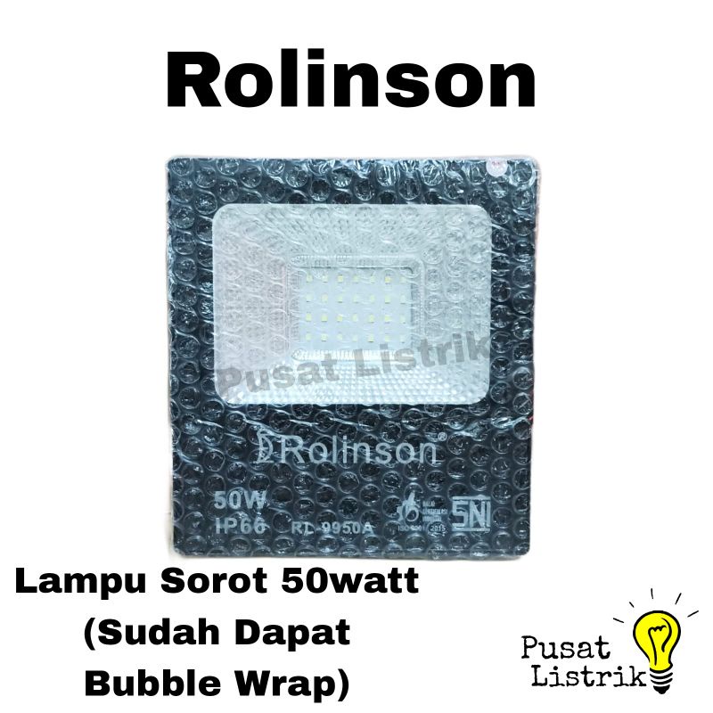 Lampu Sorot LED 50 Watt Rolinson Lampu Tembak Lampu FloodLight LED 50W