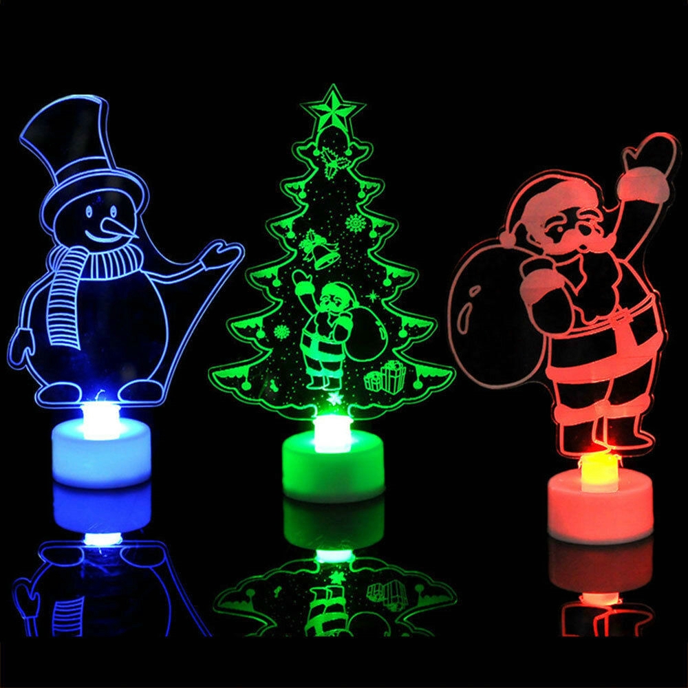 Ornamen Desain Snowman dengan Lampu  LED Warna  Warni  