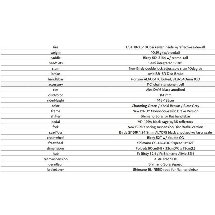 TERMURAH IMPOR Sepeda Lipat Jerman Birdy 9 SP Khaki Brown 2020