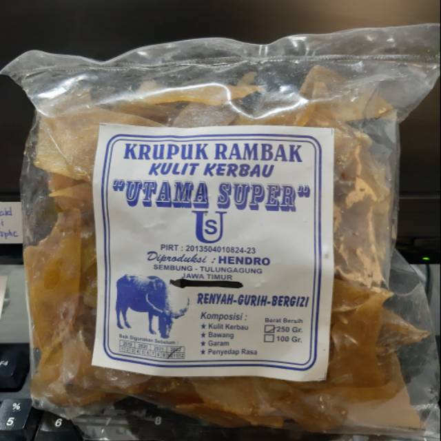 Krupuk Rambak Kulit Kerbau Mentah