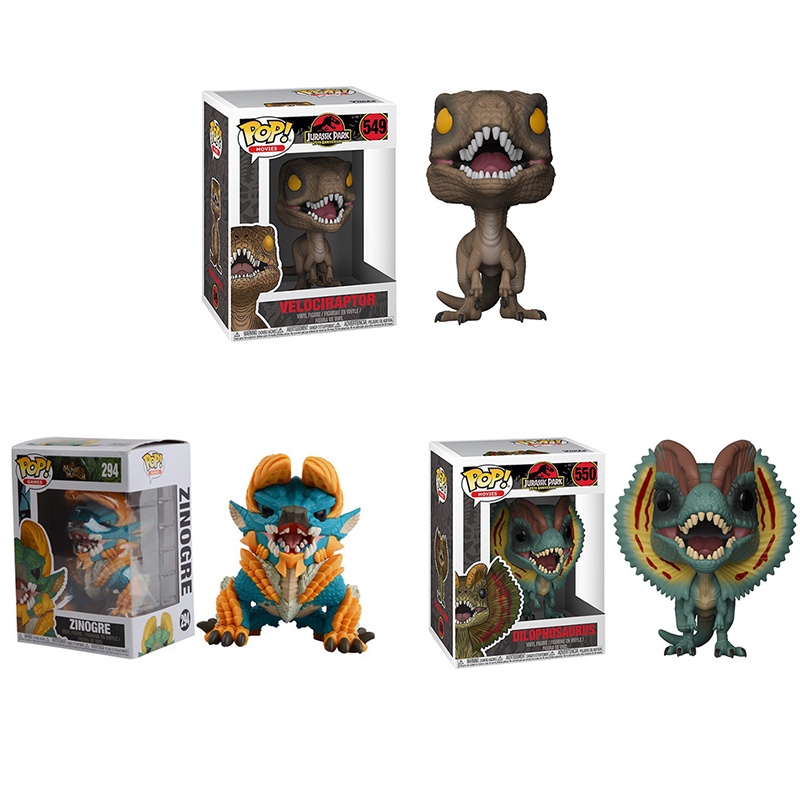 Figure Mainan Simulasi Dinosaurus Model POP Funko Untuk Kotak Dengan Koleksi Warna Anak