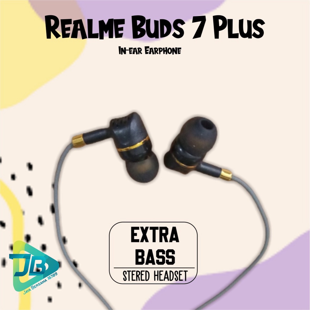 BM085 HEADSET HANDSFREE EARPHONE Hf REALME BUDS 7 PLUS EXTRA BASS realme 2 5 6 7 8 c11 c12 c17 c20 JB4843