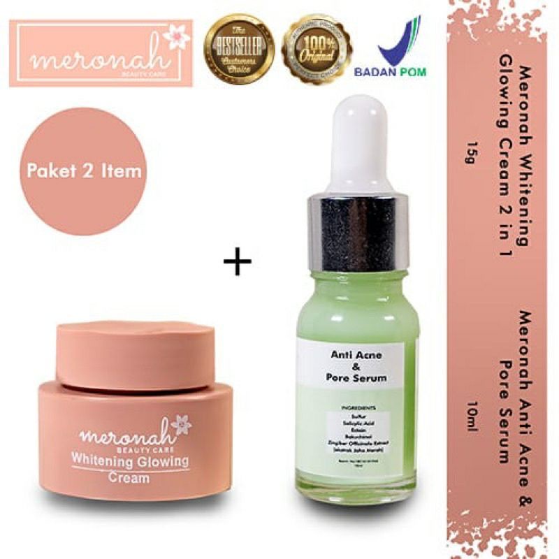 Krim Meronah + Serum Acne Meronah