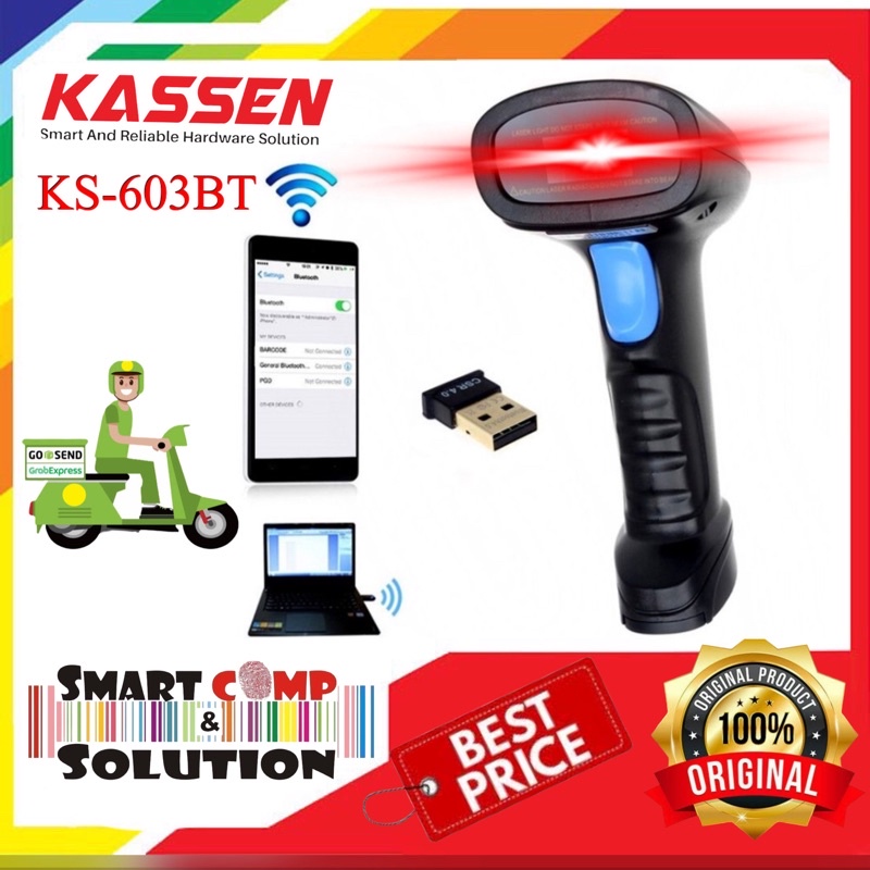 Scanner Barcode Bluetooth 2 Dimensi Kassen KS-603 BT / KS603BT / KS 603 BT