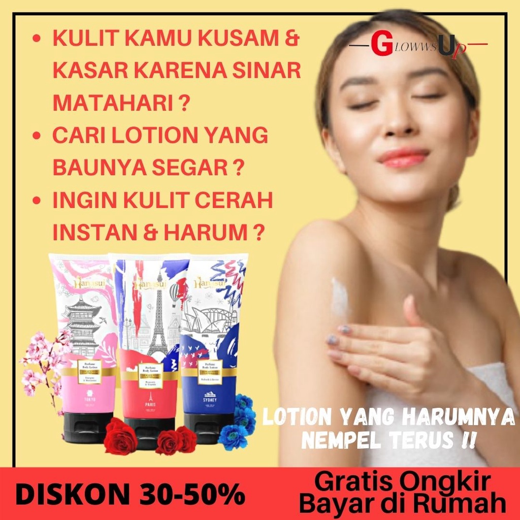 PARFUM TAHAN LAMA PARFUM BADAN HANASUI PERFUME BODY LOTION 180ML BPOM LOTION PARFUM HANASUI