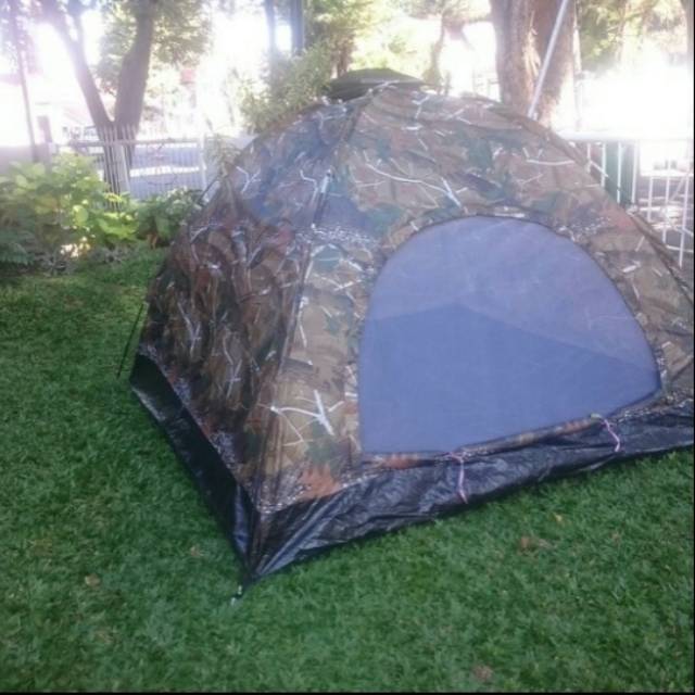 Tenda camping gunung pramuka Dome Camo kap4-5 orang tidak rembes hujan