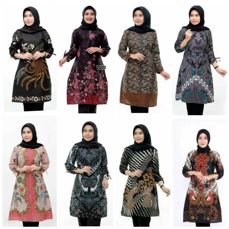 Atasan Baju Cewek Tunik Batik Model Terbaru