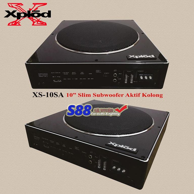Xplod XS-10SA 10 Subwoofer Aktif Kolong ( Bawah Jok )